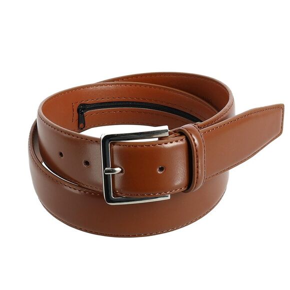 CTM Men's Leather Travel Money Belt - Picture 1 of 4
